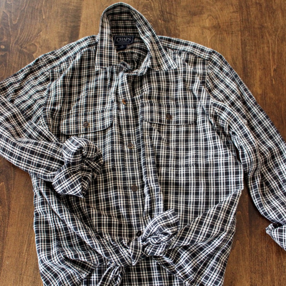 Chaps Black and White Flannel